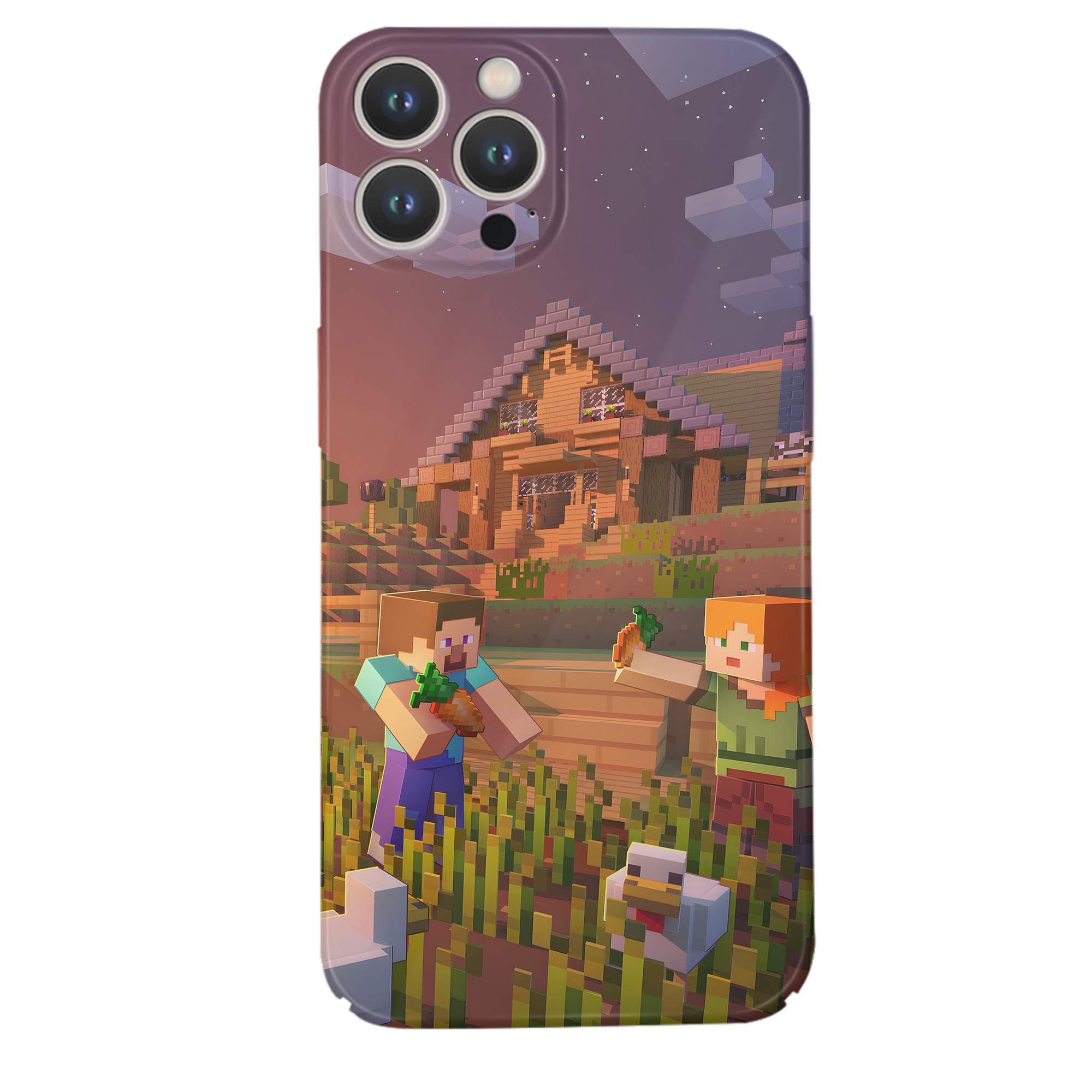 （画像用） マインクラフト ブロックの世界 Minecraft MC Block world 【iPhone 14シリーズ対応】ハードケース